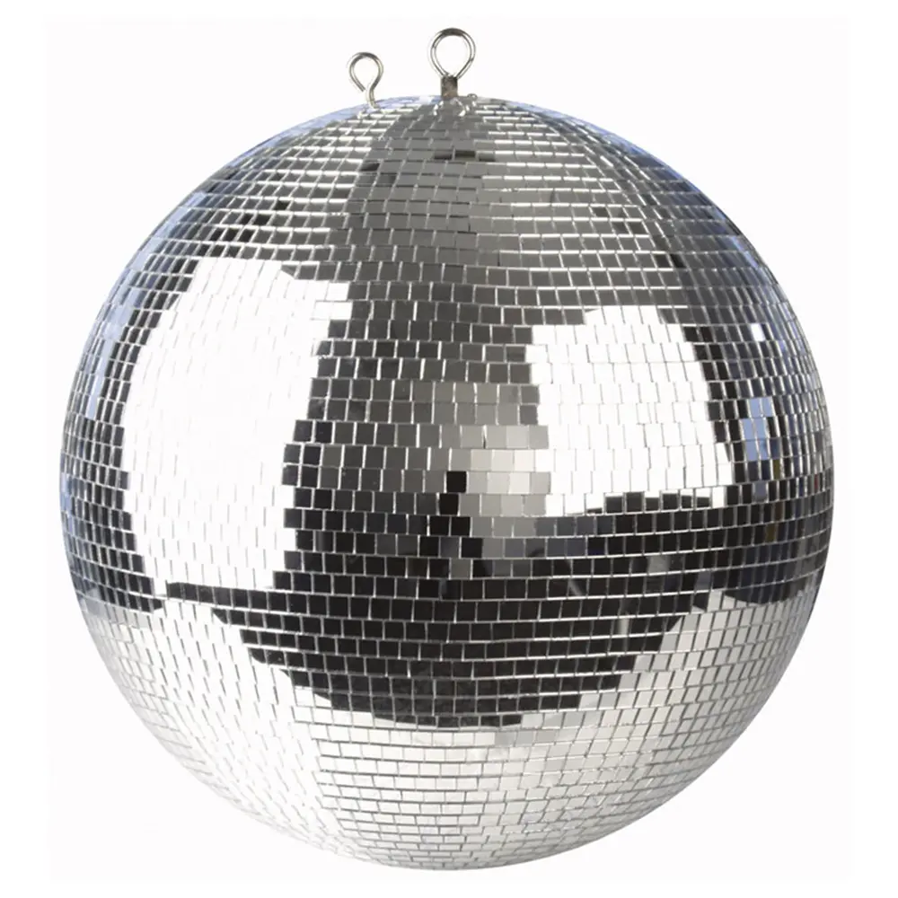 Mirror ball reflecting disco lights